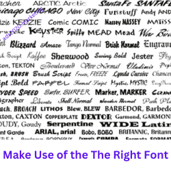 Make Use of the The Right Font-250x250